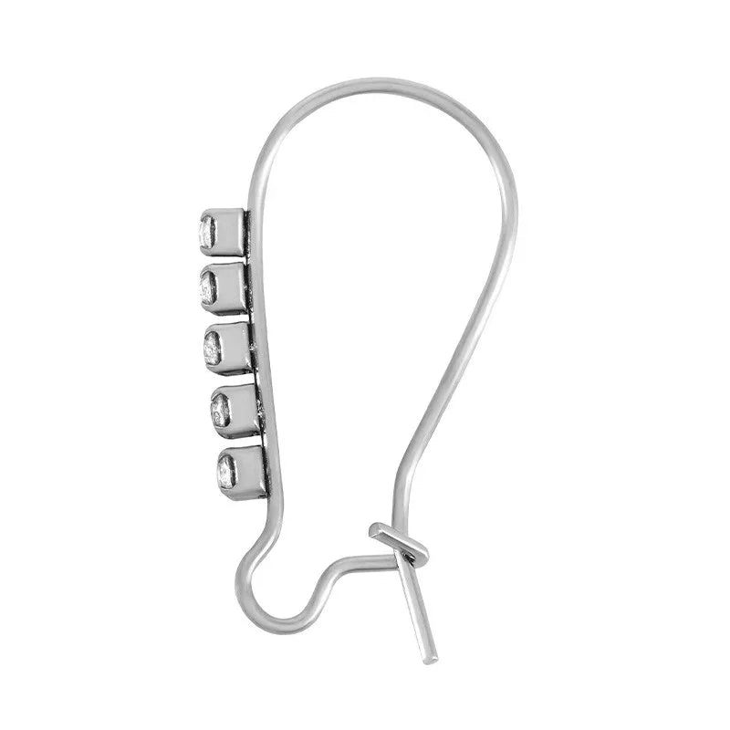 Örkrok brisyr Rostfrittstål - Mellan med strass, 2-pack Grekisk Metall