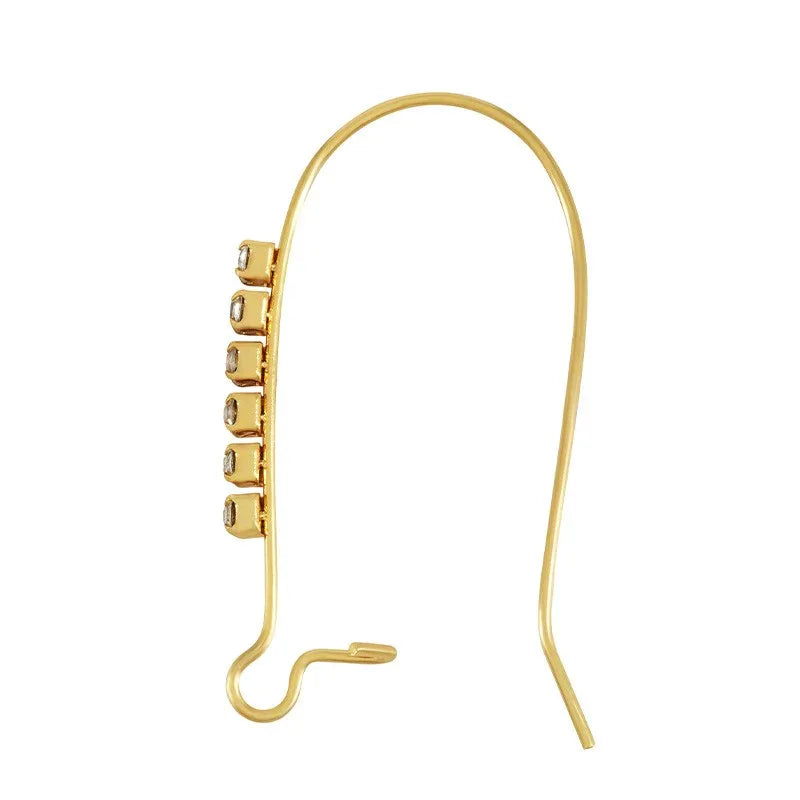 Örkrok brisyr Rostfrittstål - 18k guldpläterad Stor med strass, 2-pack Grekisk Metall