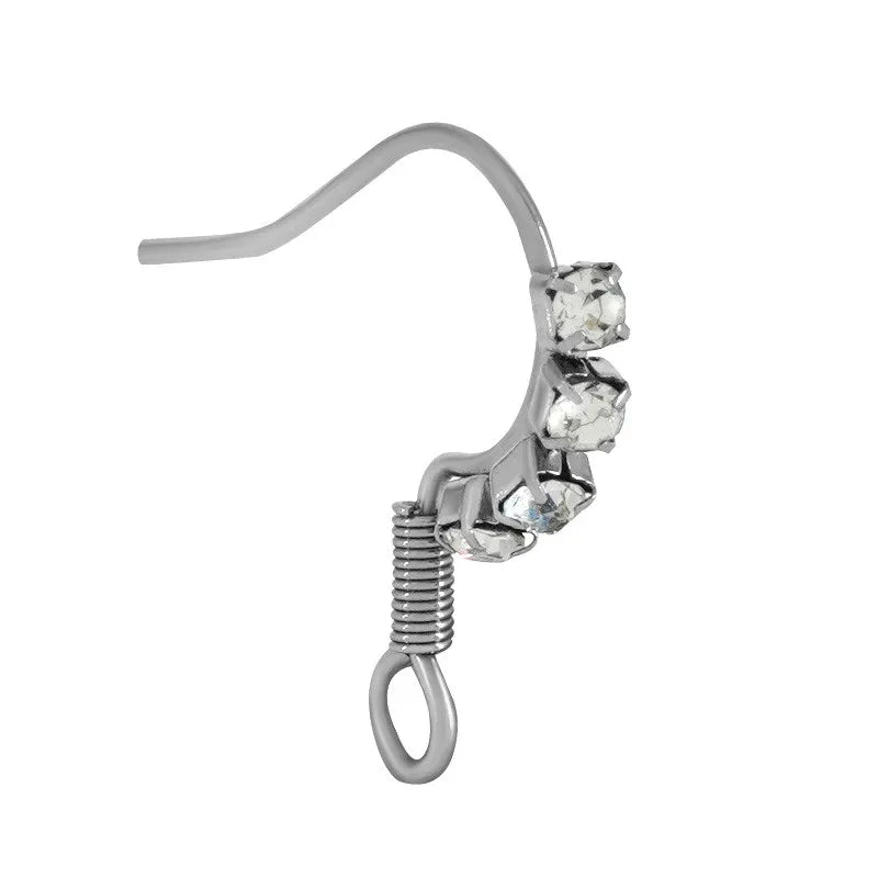 Örkrok Rostfritt Stål med Strass - 2-pack Grekisk Metall