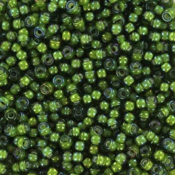 Miyuki Seed Beads - Fancy Lined Chartreuse Green 11/0, 10 Gram Miyuki