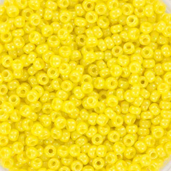 Miyuki Seed Beads - Opaque Luster Yellow 11/0, 10 Gram Miyuki