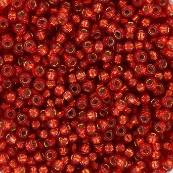 Miyuki Seed Beads - Duracoat Silverlined Dyed Watermelon 11/0, 10 gram Miyuki
