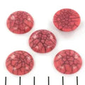 Cabochon av akryl - Rund rosa krackelerad 18mm 1 styck Hilmas Pyssel