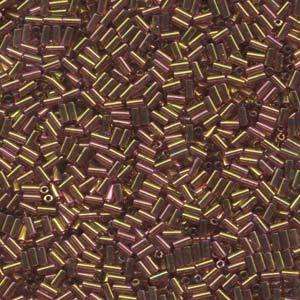 Miyuki Bugle Beads - Dk Topaz Rainbow Gold Luster 3 mm Miyuki