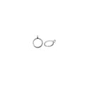 Berlock Silverpläterad - Ihålig cirkel 13mm 1 styck Grekisk Metall
