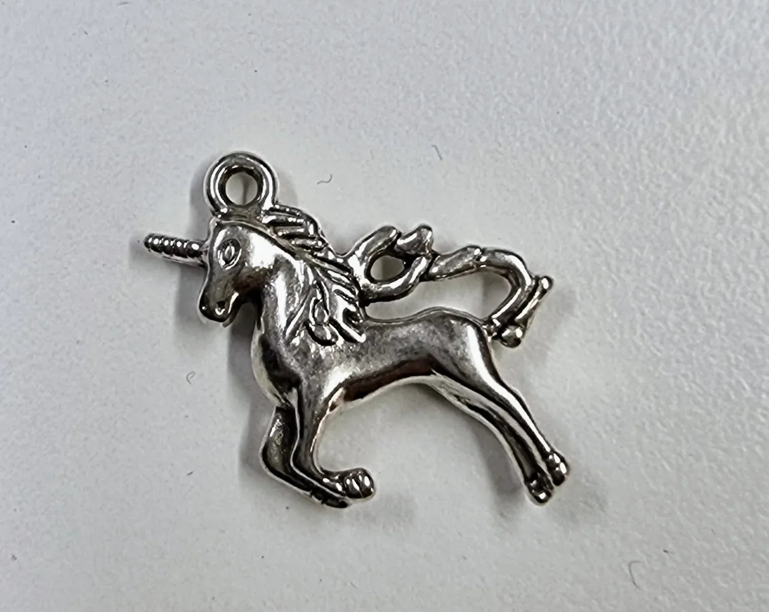 Berlock Silverpläterad - Enhörning 3D 23x22mm 1 styck Grekisk Metall