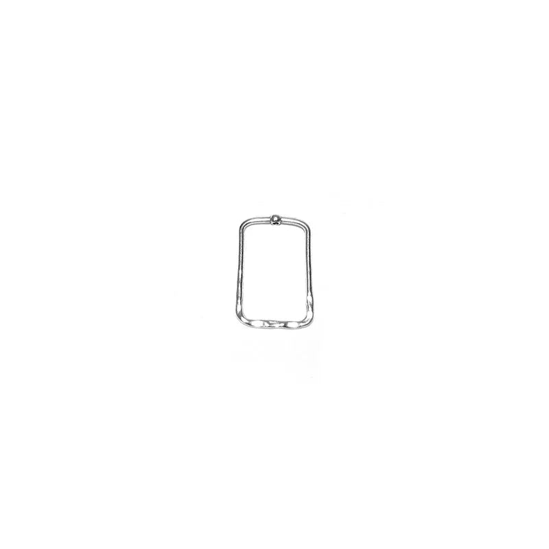 Berlock Silverpläterad - Ihålig rektangel 18x27mm 1 styck Grekisk Metall