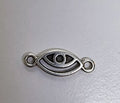Connector Silverpläterad - Oval onda ögat 13x7mm 1 styck Grekisk Metall