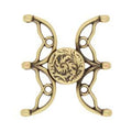 Cymbal Element - Volakas III Antique Brass Plated Lås 1 Styck Beadsmith