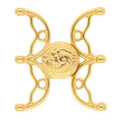Cymbal Element - Volakas III 24K gold plated lås 1 styck Beadsmith