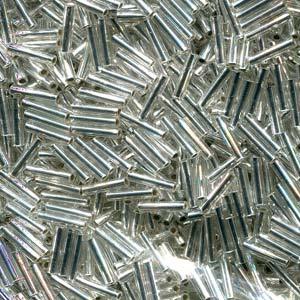Miyuki Slender Bugle - Silverlined Crystal 1,3x6 mm, 5 gram Miyuki
