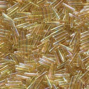 Miyuki Slender Bugle - Light Topaz AB 1,3x6 mm, 5 gram Miyuki