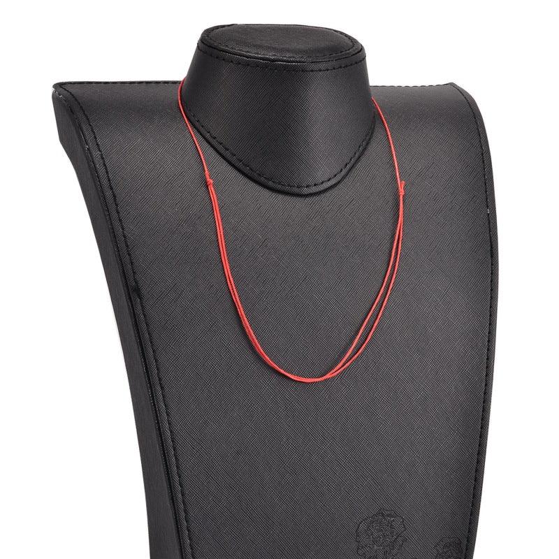 Vaxad bomullstråd halsband - Röd 1mm 1 styck Hilmas Pyssel