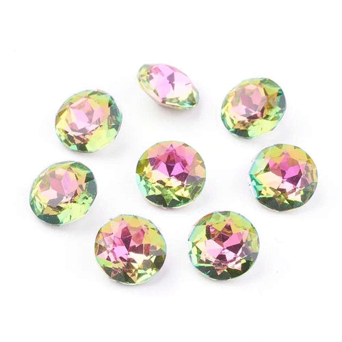 Kinesisk strass - Round Stone Vitrail Rose 8mm 1 styck Hilmas Pyssel