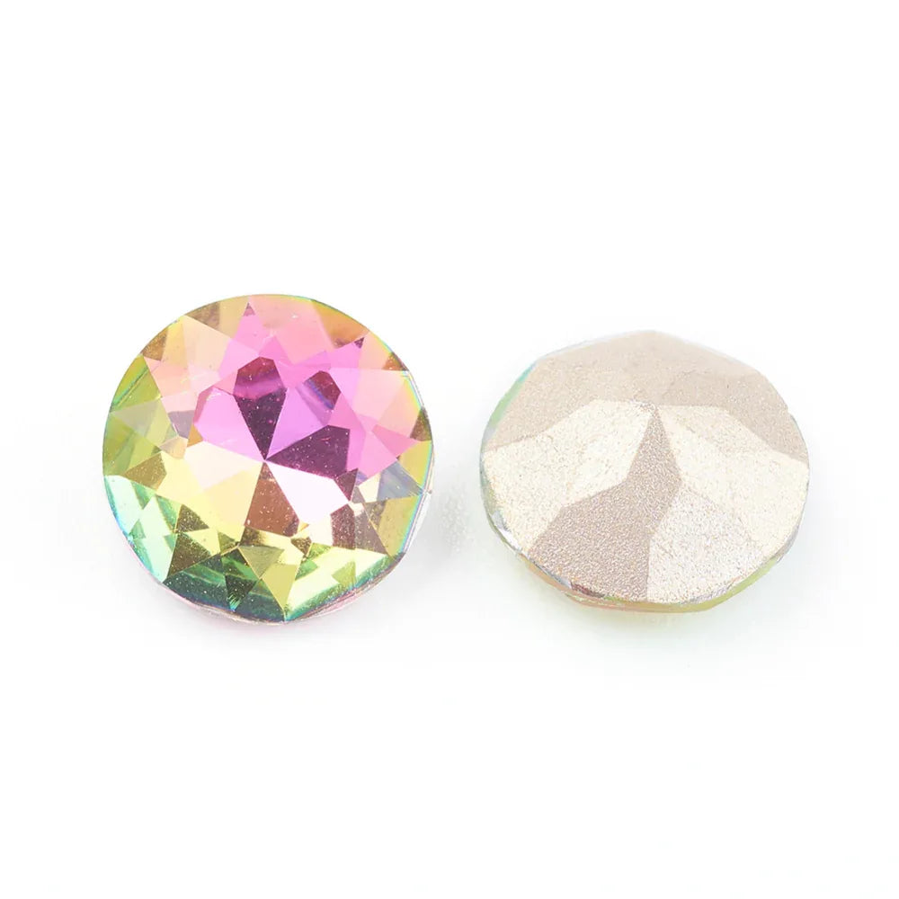 Kinesisk strass - Round Stone Vitrail Rose 8mm 1 styck Hilmas Pyssel