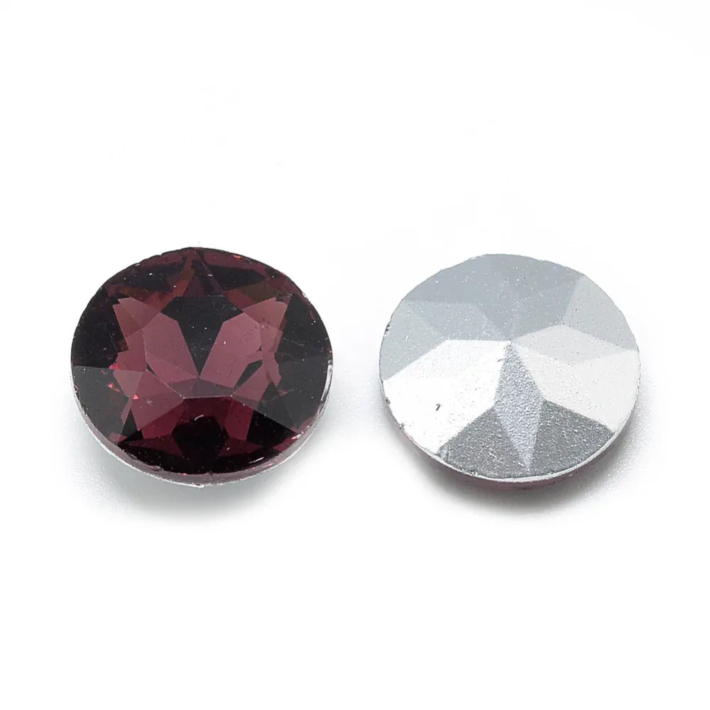 Kinesisk strass - Round stone Burgundy 8mm 1 styck Hilmas Pyssel