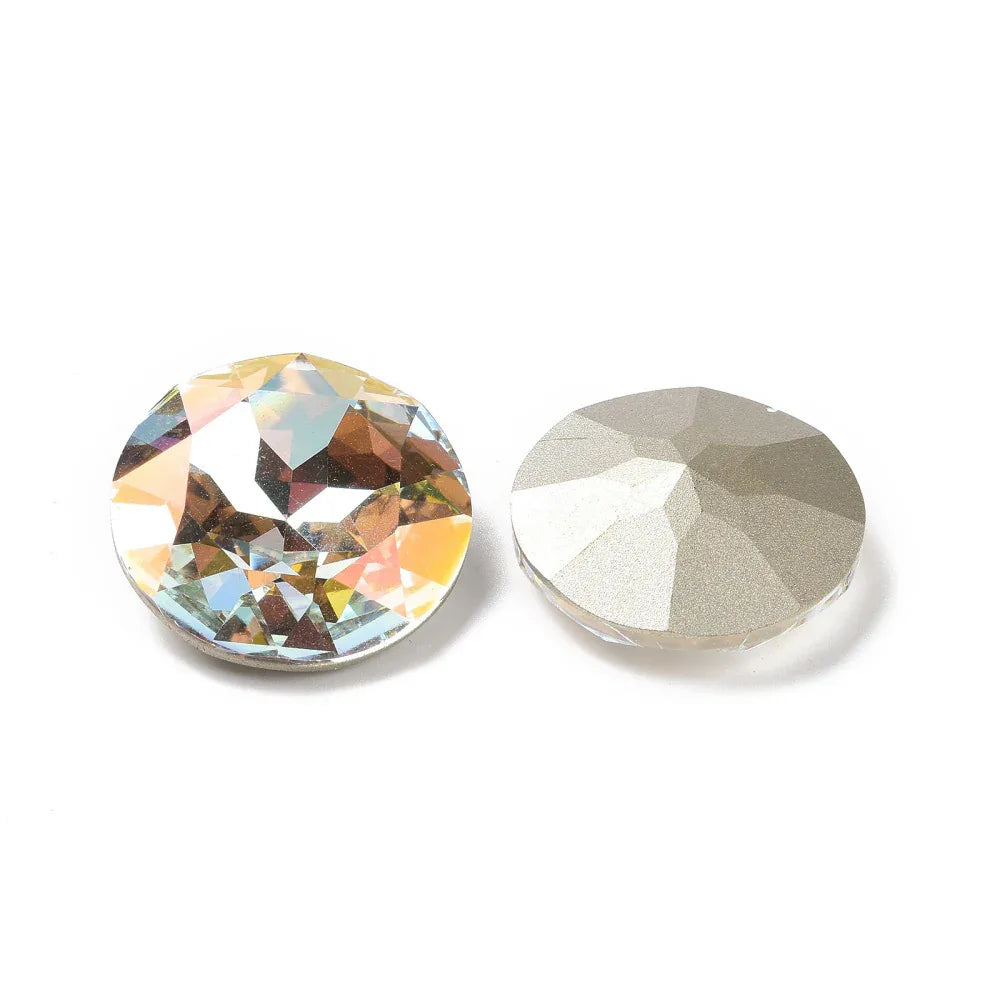 Kinesisk strass - Round Stone Light Crystal AB 27mm 1 styck Hilmas Pyssel