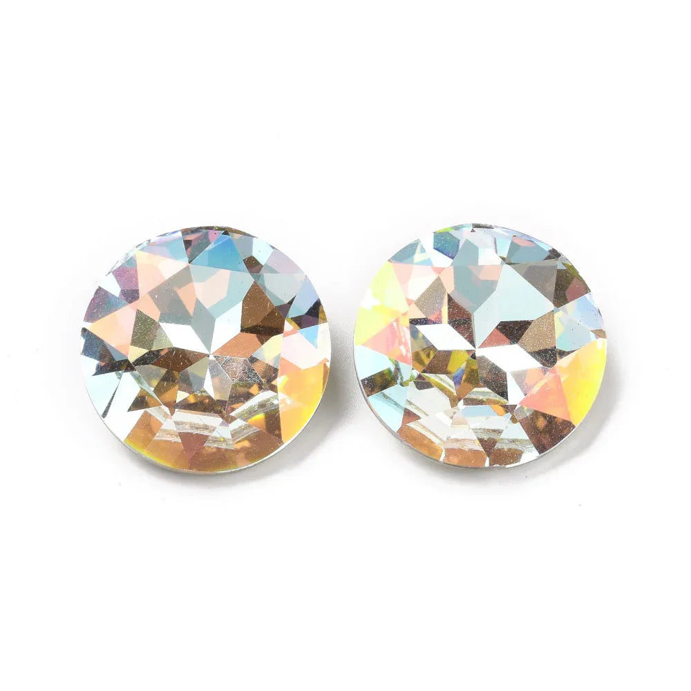 Kinesisk strass - Round Stone Light Crystal AB 27mm 1 styck Hilmas Pyssel