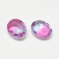 Kinesisk Strass - Oval Fuchsia/Light Blue 8x10mm 1 styck Hilmas Pyssel