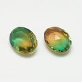 Kinesisk Strass - Oval Light Topaz/Green 8x10mm 1 styck Hilmas Pyssel