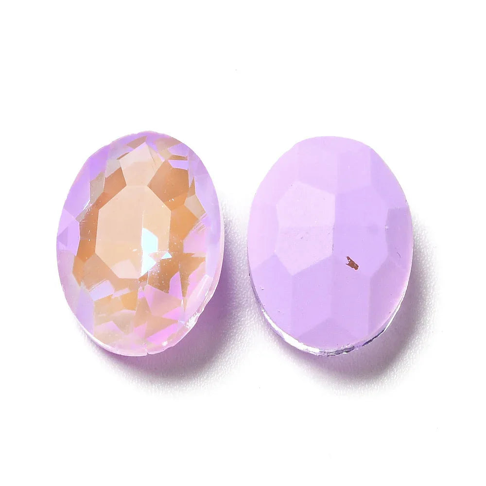 Kinesisk strass - Oval Violet Shine 14x10mm 1 styck Hilmas Pyssel