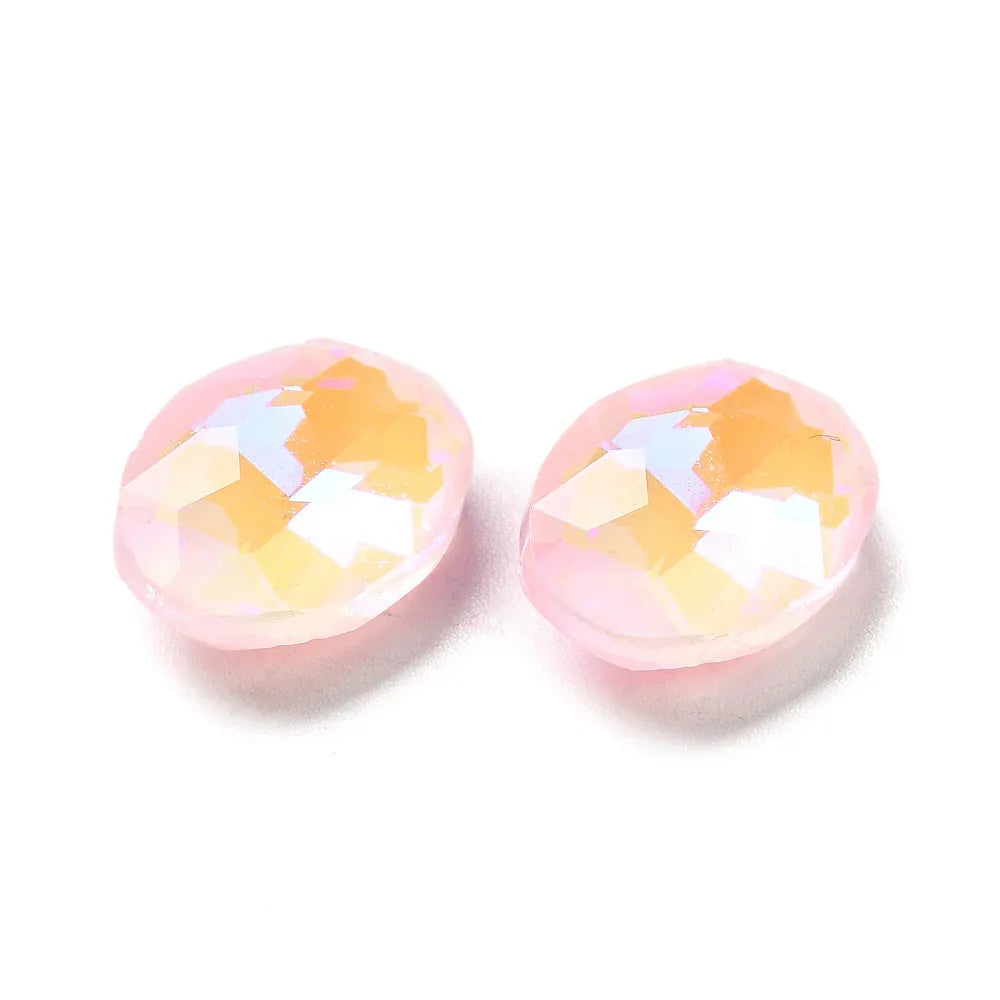 Kinesisk strass - Oval Light Rose Shine 14x10mm 1 styck Hilmas Pyssel