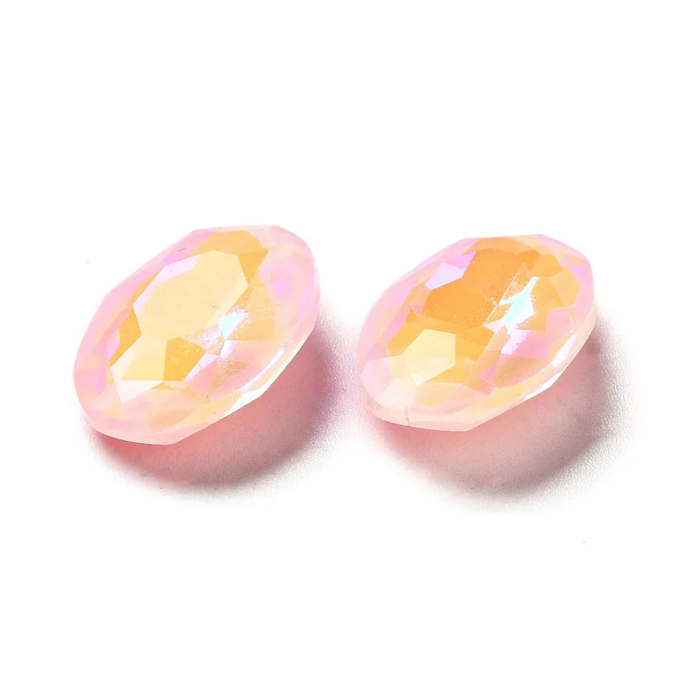 Kinesisk strass - Oval Light Rose Shine 18x13mm 1styck Hilmas Pyssel