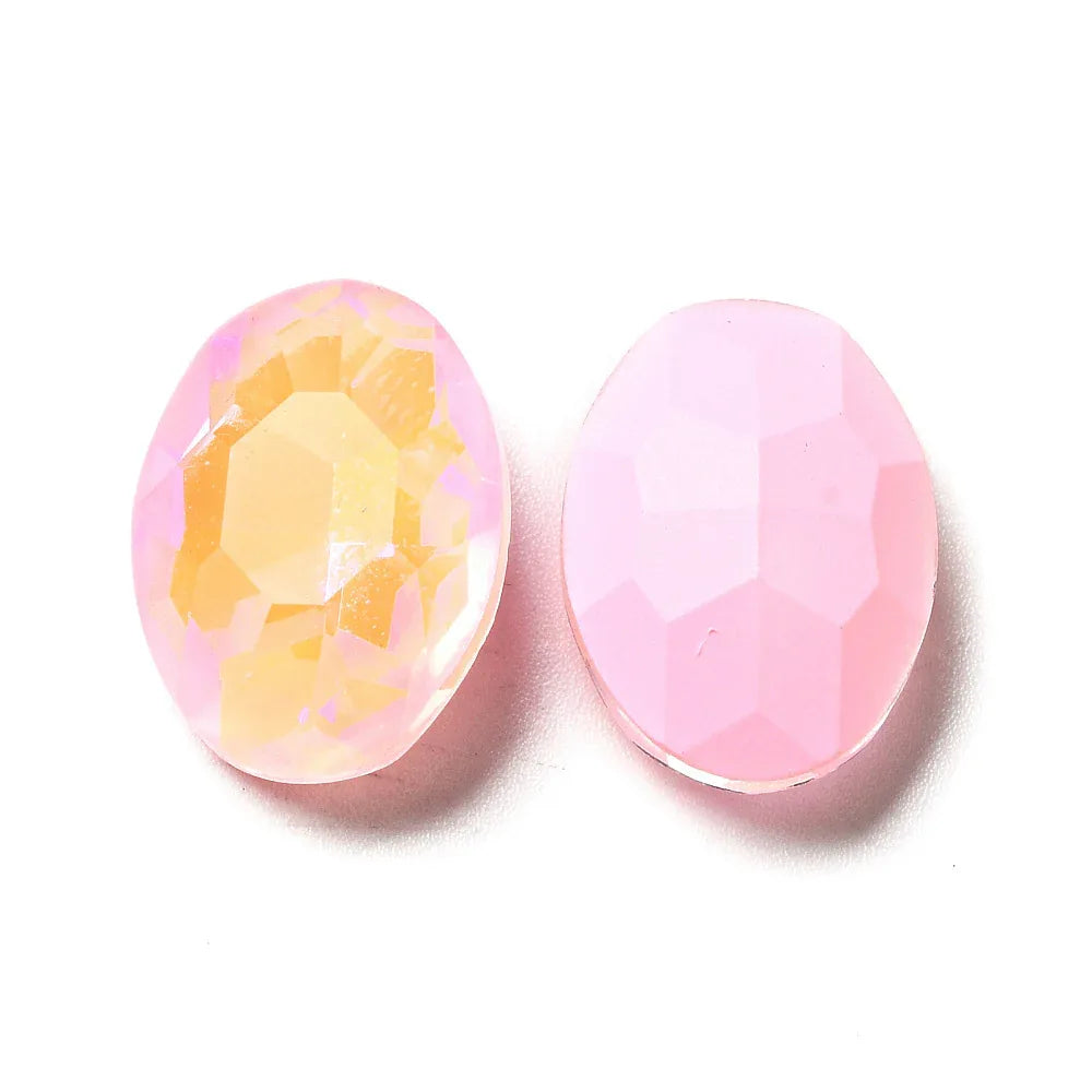 Kinesisk strass - Oval Light Rose Shine 18x13mm 1styck Hilmas Pyssel