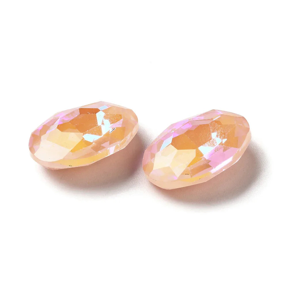 Kinesisk strass - Oval Light Peach Shine 18x13mm 1 styck Hilmas Pyssel