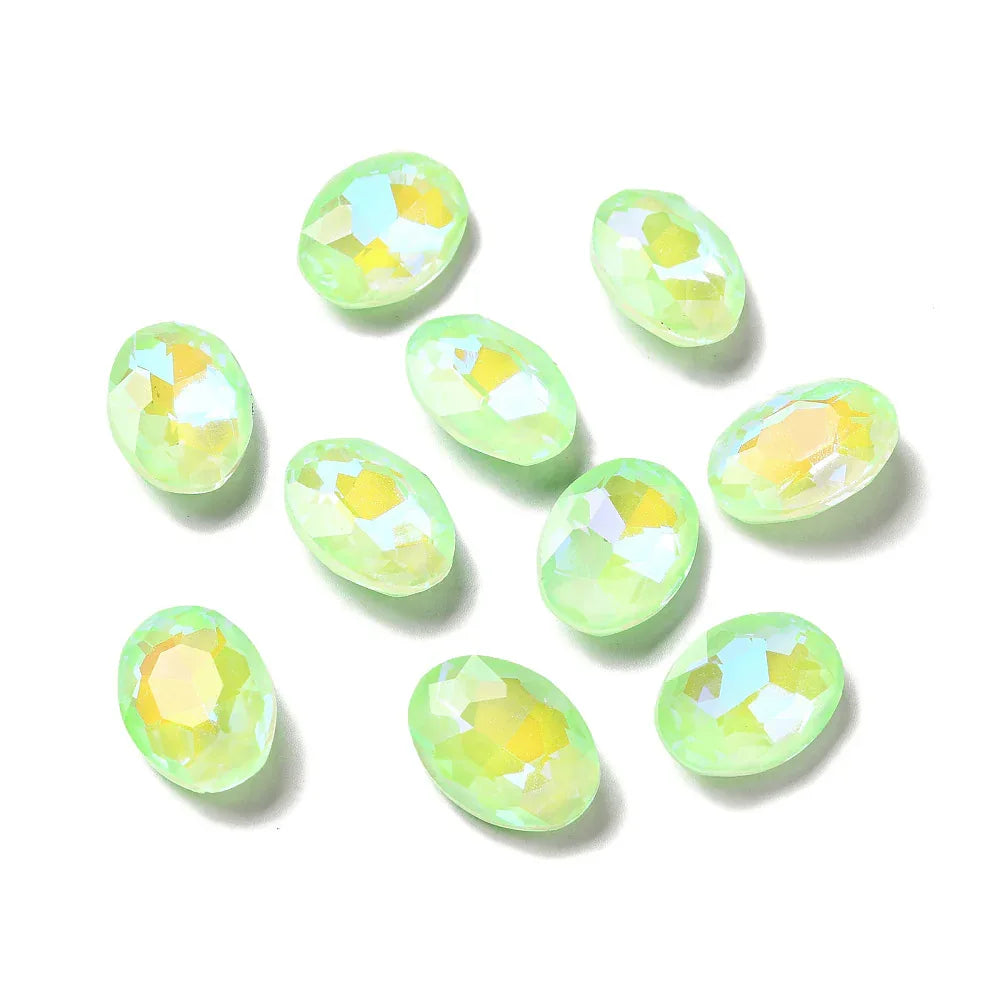 Kinesisk strass - Oval Peridot Shine 18x13mm 1 styck Hilmas Pyssel