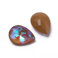 Kinesisk strass - Teardrop Mocha Shine 14x10mm 1styck Hilmas Pyssel