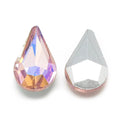 Kinesisk strass - Teardrop Dark Salmon Shimmer 13x8mm 1 styck Hilmas Pyssel
