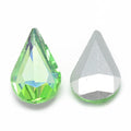 Kinesisk strass - Teardrop Light Green Shimmer 13x8mm 1 styck Hilmas Pyssel