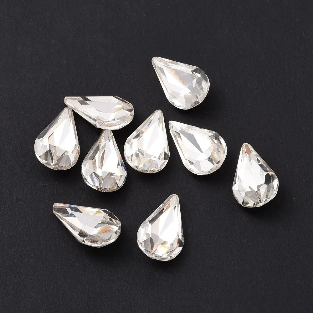 Kinesisk Strass - Teardrop Crystal 13x8mm 1 styck Hilmas Pyssel