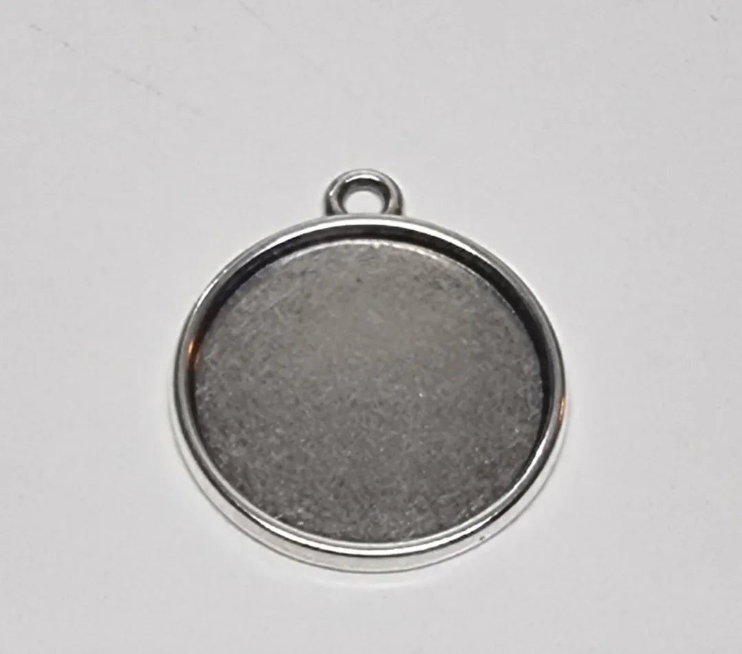 Ramberlock Silverfärgad - Rund Enkel 20mm 1 styck Grekisk Metall