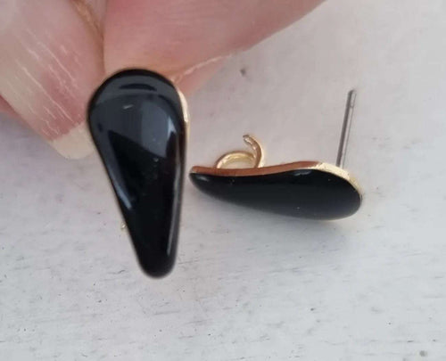 Örstickare Emalj - Svart droppe, 2-pack Grekisk Metall