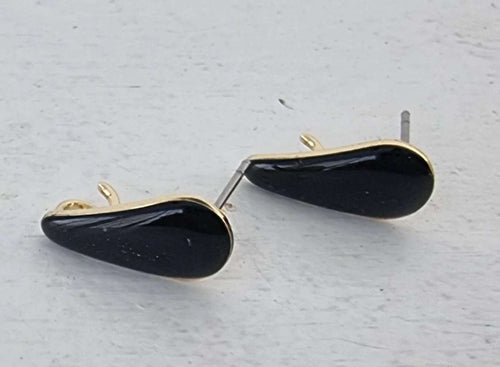 Örstickare Emalj - Svart droppe, 2-pack Grekisk Metall