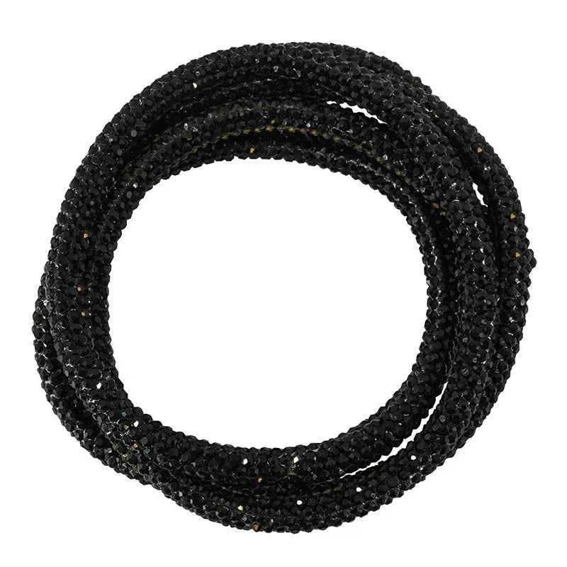 Strassrep med Hål - Svart 5mm, 20 cm Hilmas Pyssel