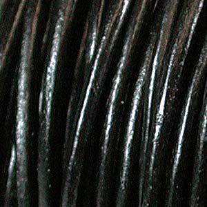 Läderband 0,5 mm - Svart, 1 m Hilmas Pyssel