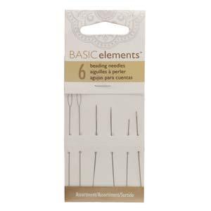 Pärlnålar Basic Elements - Mix, 6-pack Beadsmith