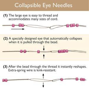 Pärlnålar Basic Elements - Mix, 6-pack Beadsmith