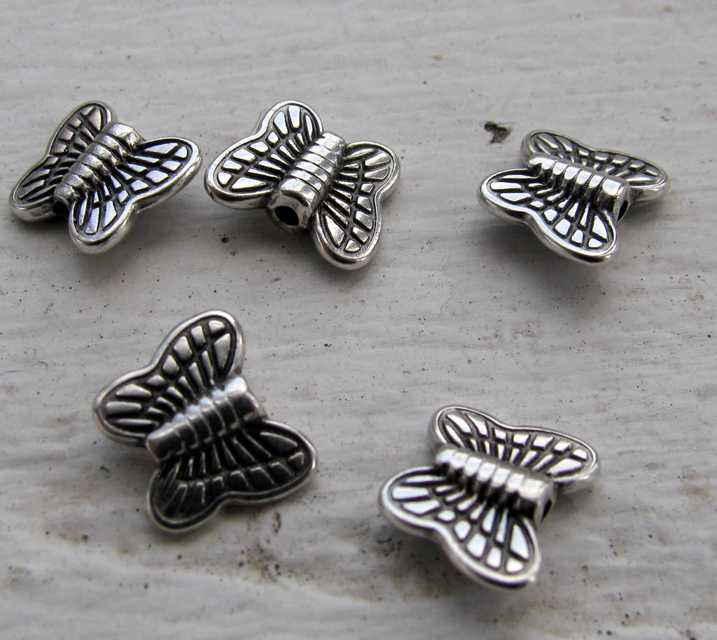 Mellandel Silverfärgad - Fjäril 5-pack Grekisk Metall