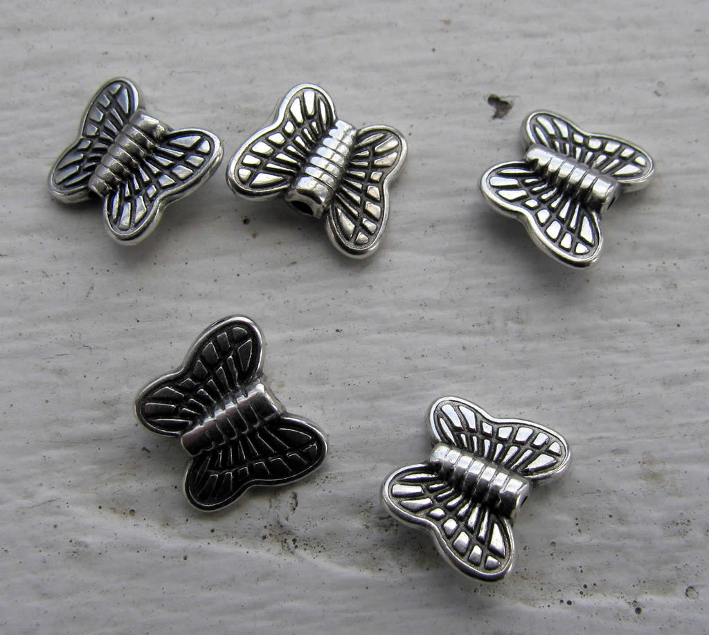 Mellandel Silverfärgad - Fjäril 5-pack Grekisk Metall