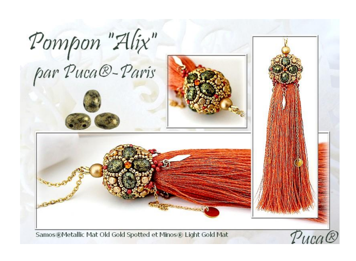 Mönster Pendant / Tassle - Alex Pompom Les perles par Puca® - Paris