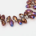 Facetterade droppar - Lila med lyster, 13x6mm 1 styck Hilmas Pyssel