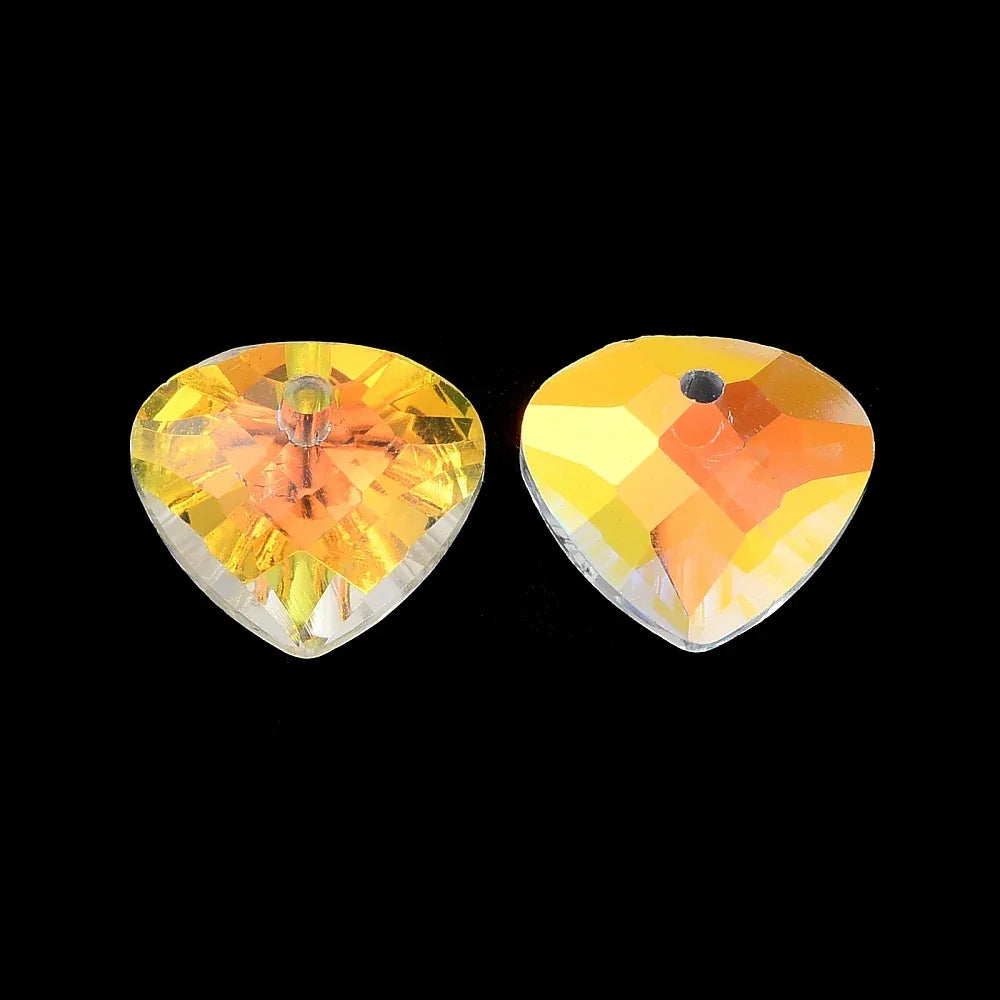 Facetterade glaspärlor - Teardrop Shimmer Light Blue 12x13mm Hilmas Pyssel