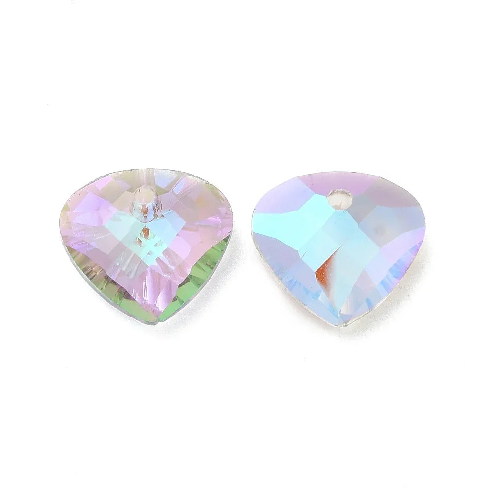 Facetterade glaspärlor - Teardrop Shimmer Thistle 12x13mm 1 styck Hilmas Pyssel