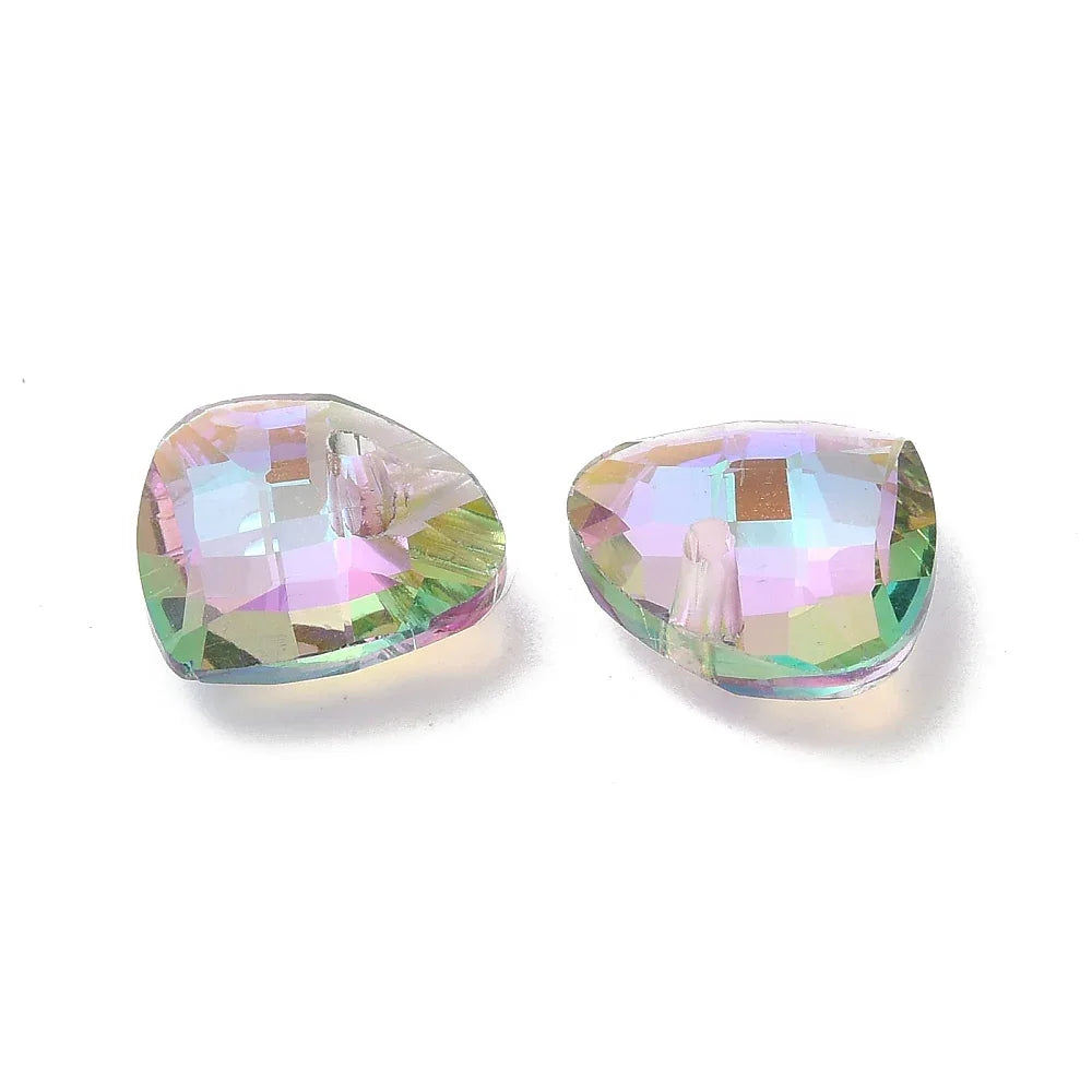 Facetterade glaspärlor - Teardrop Shimmer Thistle 12x13mm 1 styck Hilmas Pyssel