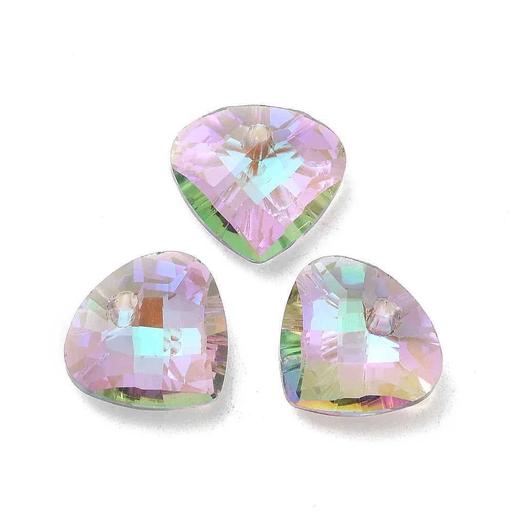 Facetterade glaspärlor - Teardrop Shimmer Thistle 12x13mm 1 styck Hilmas Pyssel