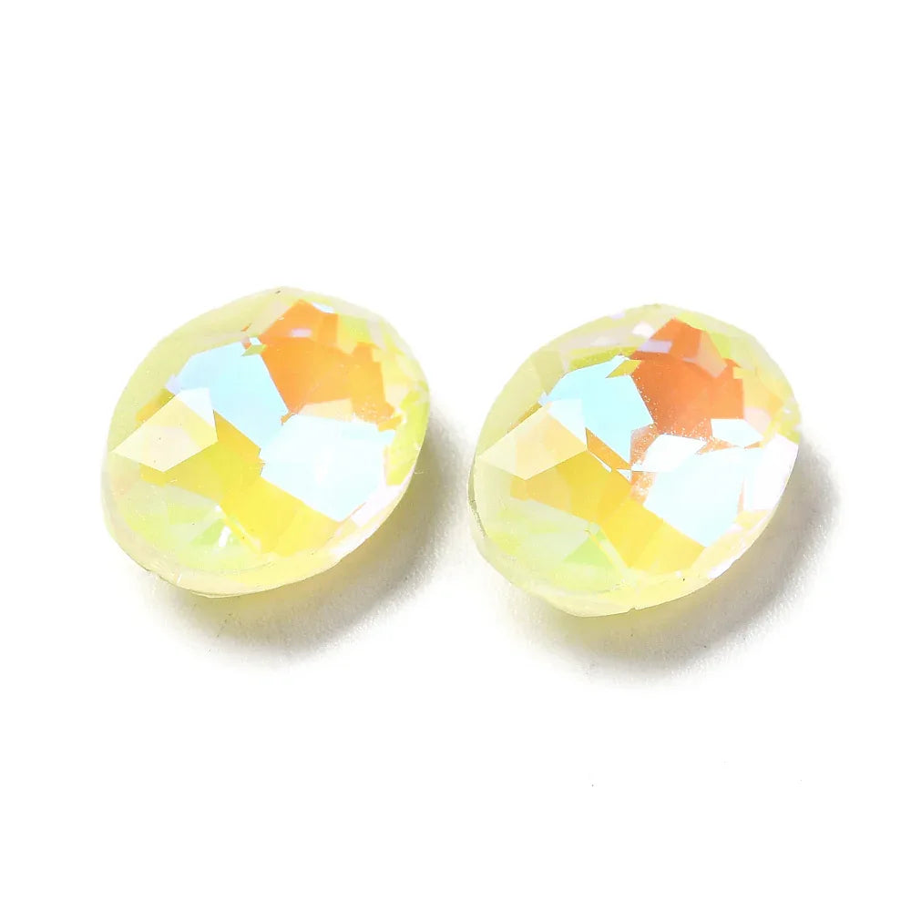 Kinesisk strass - Oval Light Topaz Shine 14x10mm 1 styck Hilmas Pyssel